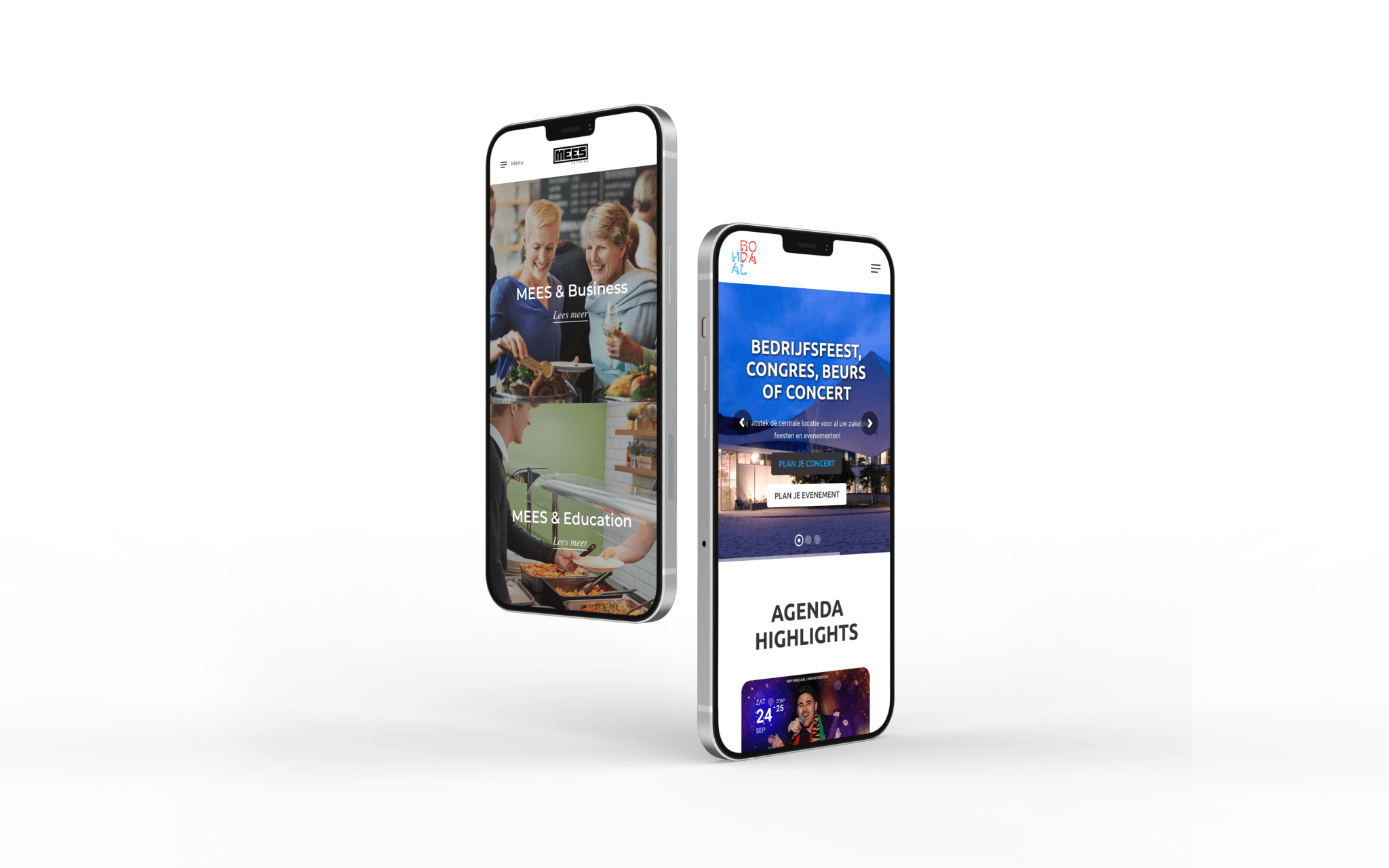 Van Melick Groep mobiel mockup